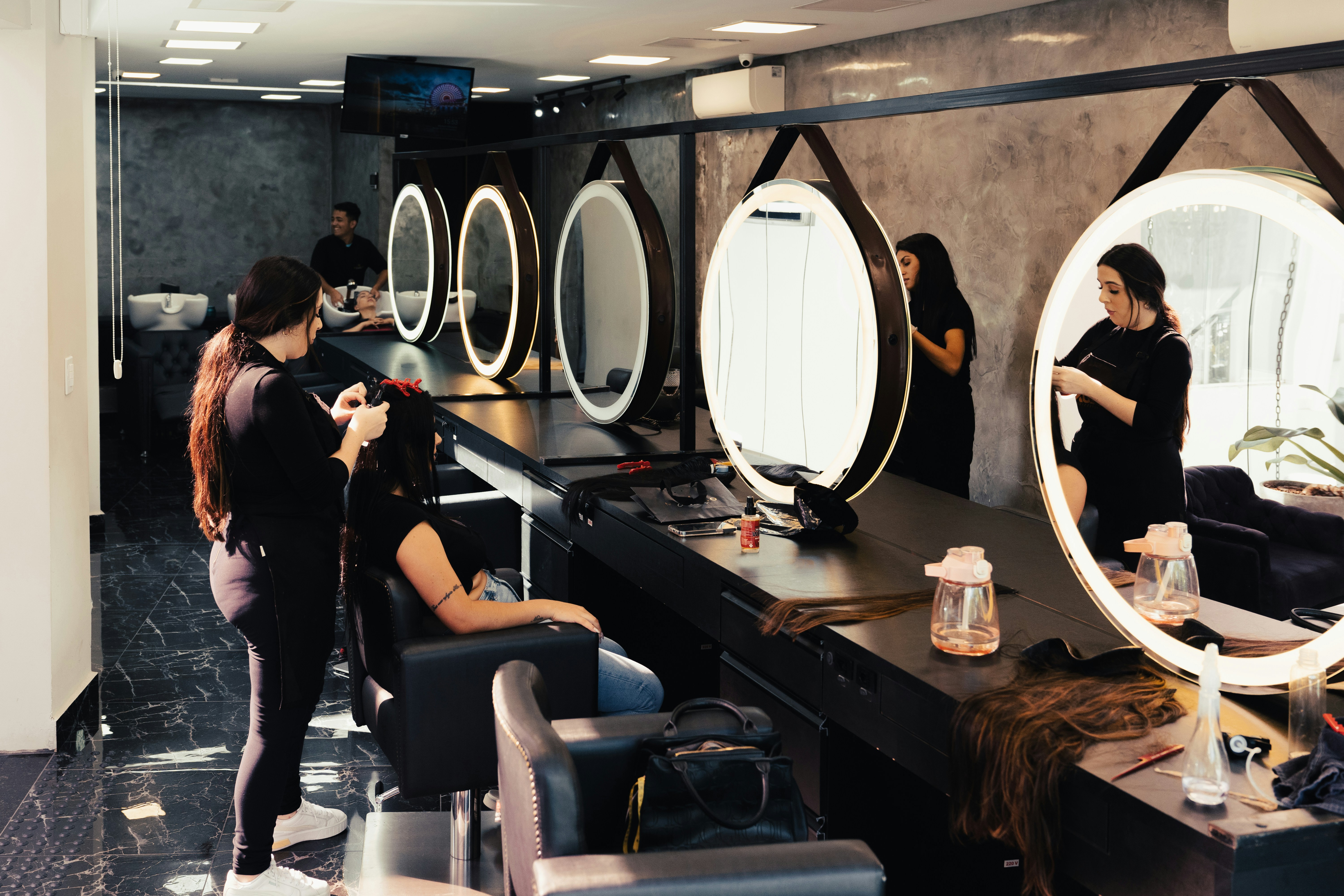 Bridal and event makeup session at P Blush Salon featuring elegant styling and premium beauty products